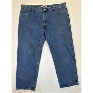 Levi's 550 Jeans Mens 48x30 Blue Medium Wash 100% Cotton Relaxed Fit Tapered Leg